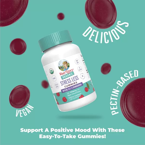 imageStress Relief Gummies  Made with Ashwagandha Vitamin B6 Vitamin B12  USDA Organic Ashwagandha Gummies  Natural Calm Relaxation Stress and Mood Support Supplement  Vegan  NonGMO  60 Count