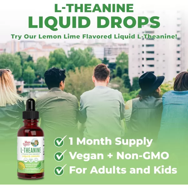 imageMaryRuth Organics L Theanine 200mg Liquid Drops  Mood Support for Adults ampamp Kids  Focus Supplement  Natural Sleep Support  Relaxation  Amino Acid  Vegan  NonGMO  Gluten Free  30 ServingsLemon Line