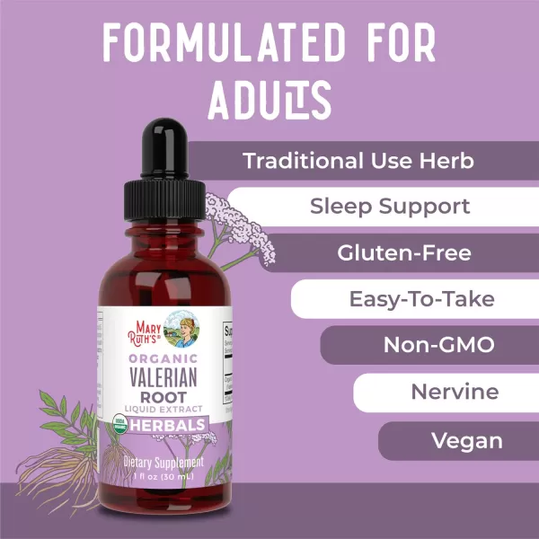 imageMaryRuth Organics Valerian Root Liquid Drops  2 Month Supply  Sugar Free  USDA Organic Valerian Root Drops  Support Sleep  Calm and Stress Relief  Vegan  NonGMO  Gluten Free  60 ServingsUnflavored