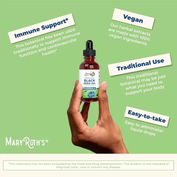 imageMaryRuth Organics Black Seed Oil Liquid Drops Cold Pressed 3 Month Supply USDA Organic Black Cumin Seed Oil Immune Support Respiratory Health Sugar Free Vegan NonGMO Gluten Free 2 Fl OzUnflavored