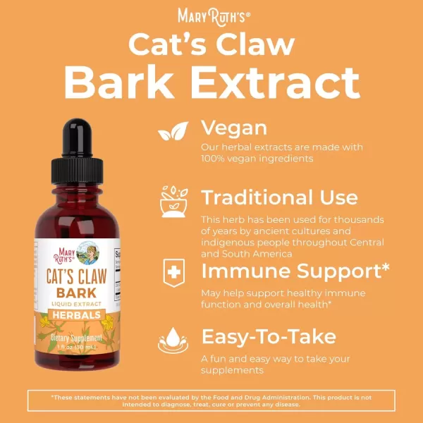 imageMaryRuth Organics Cats Claw Drops  Digestive Health  Immune Support  Joint Health  Vegetable Glycerin  Vegan  NonGMO  Gluten Free  1 Fl Oz