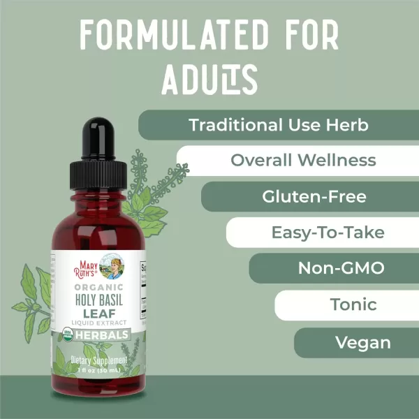 imageMaryRuth Organics Holy Basil Sugar Free  Tulsi Holy Basil Herbal Liquid Drops  Antioxidant  Cognitive Function  Digestive Support  Energy Levels  Vegan  NonGMO  1 Fl Oz