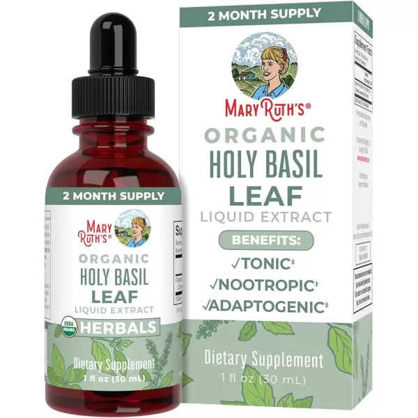 imageMaryRuth Organics Holy Basil Sugar Free  Tulsi Holy Basil Herbal Liquid Drops  Antioxidant  Cognitive Function  Digestive Support  Energy Levels  Vegan  NonGMO  1 Fl Oz