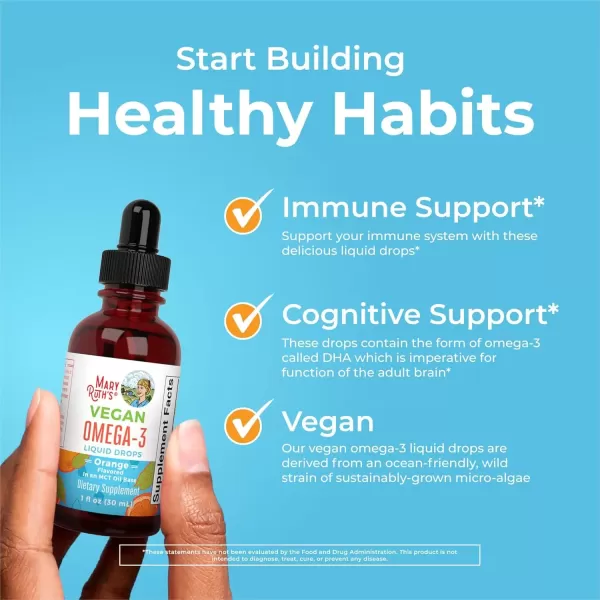 imageMaryRuth Organics Omega 3 Liquid Drops  400mg DHA Per Serving  Omega 3 Supplement for Immune Support  Overall Health  for The Whole Family  1ozOrange  Family