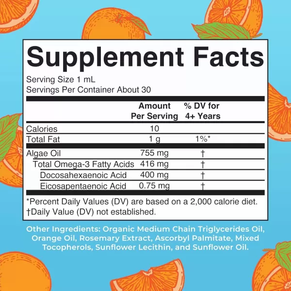 imageMaryRuth Organics Omega 3 Liquid Drops  400mg DHA Per Serving  Omega 3 Supplement for Immune Support  Overall Health  for The Whole Family  1ozOrange  Family