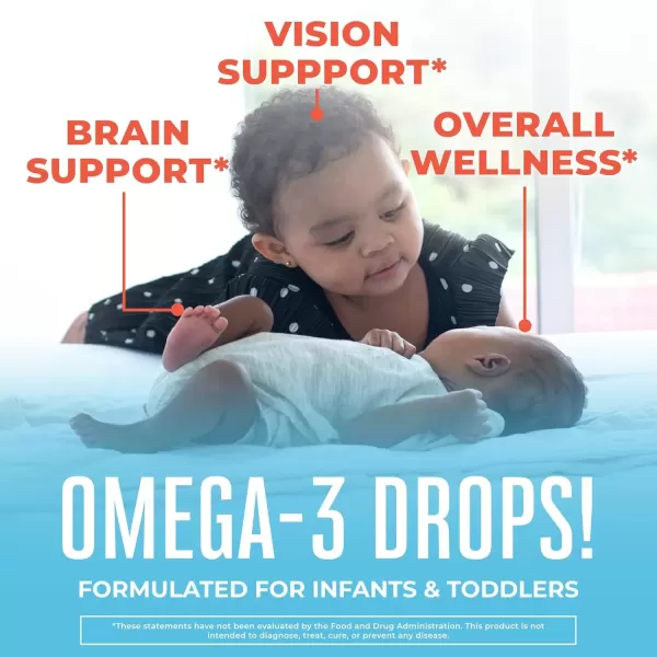 imageMaryRuths Infant and Toddler Omega3 Liquid Drops by  200mg DHA and 2mg EPA Per Serving  Overall Wellness and Healthy Development  Unflavored  1 Fl OzUnflavored