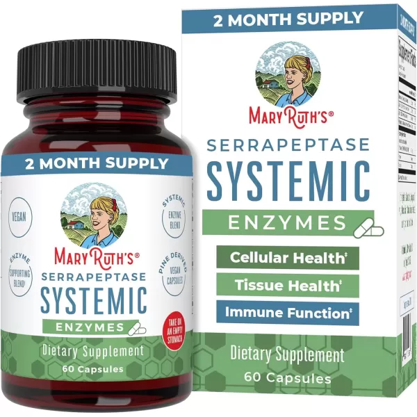 imageSerrapeptase Enzymes Capsules  Up to 2 Month Supply  Enzyme Supplement for High Potency Sinus Relief Pills for Allergy Support  Tissue Health and Cellular Health  Vegan  Gluten Free  60 CountUnflavored