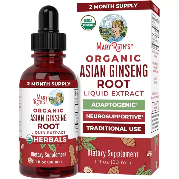 imageMaryRuth Organics Herbal Supplement Drop Antioxidant Boost Energy Pack of 1 Ginseng Root for Vitality Supports Focus and Endurance Vegan NonGMO Gluten Free 1 Fluid Ounces