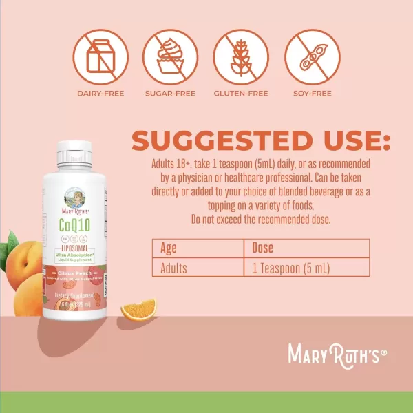 imageMaryRuth Organics Liquid Vitamin  Coenzyme Q10 Heart Health for Mitochondrial Support and Immune System  Vegan NonGMO  76 Fl Oz  45 Servings