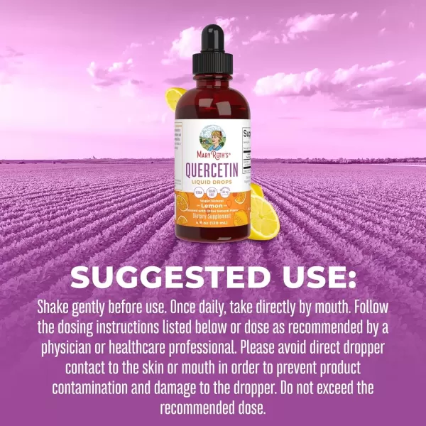 imageMaryRuth Organics Quercetin Liquid Drops  Sugar Free  Liquid Quercetin 500mg for Adults ampamp Kids  Cardiovascular Health for Adults  Bioflavonoid  Vegan  NonGMO  Gluten Free  4 Fl OzLemon