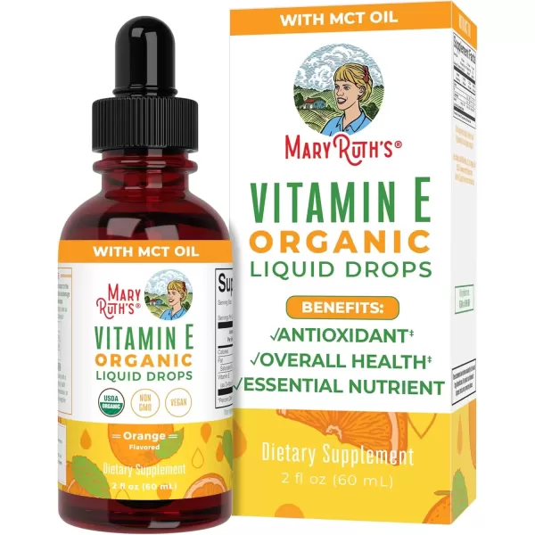 imageMaryRuth Organics USDA Vitamin E Liquid Drops 2 Month Supply  Bone and Joint Health  Cognitive Health for Adults and Kids  Sugar Free Vegan NonGMO Gluten Free  2 Ounces