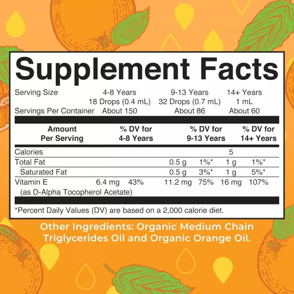 imageMaryRuth Organics USDA Vitamin E Liquid Drops 2 Month Supply  Bone and Joint Health  Cognitive Health for Adults and Kids  Sugar Free Vegan NonGMO Gluten Free  2 Ounces