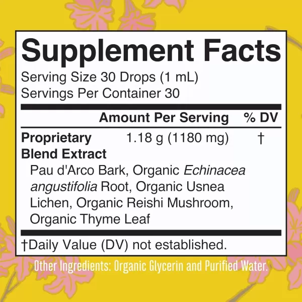 imageMaryRuths PAU dArco Bark Liquid Herbal Supplement  Immune Support Digestive ampamp Gut Health  Echinacea Usnea Lichen Reishi Mushroom Thyme Leaf  Vegan NonGMO  1 Fl Oz 1 Month Supply