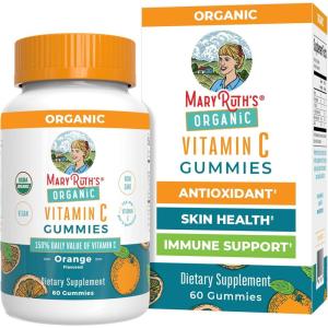 imageMaryRuth Organics Adult Vitamin C Gummies  USDA Organic  Vegan Chewable Vitamin C Gummies for Ages 4  for Immune Support ampamp Overall Wellness  Vegan  NonGMO  Orange Flavor  60 Count