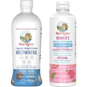 imageMaryRuths Liquid Nighttime Multimineral Coconut 32oz ampamp Womens Multivitamin  Hair Growth Liposomal Peach  Clean Label Project Verified  Vegan  Beauty Bedtime Routine ampamp Overall Health