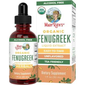 imageOrganic Fenugreek Seed Liquid Extract by MaryRuths  USDA Organic  EasytoTake  Fenugreek Seeds Supplement  Herbal Extract  Vegan  Gluten Free  Sugar Free  NonGMO  30 Servings
