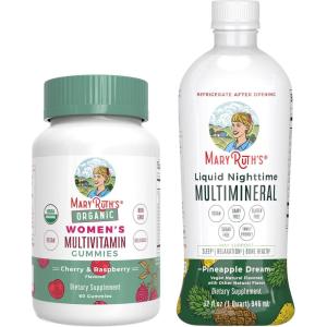 imageMaryRuths Multivitamin Gummies for Women Cherry ampamp Raspberry ampamp Liquid Nighttime Multimineral Pineapple  Clean Label Project Verified  Vegan  Beauty Bedtime Routine ampamp Overall Health