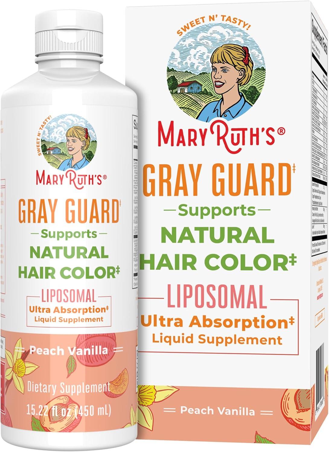 imageMaryRuth Organics Daily Liquid Multivitamin for Women Men ampamp Kids and Gray Guard Liposomal 2Pack Bundle for Immune Support Metabolism Skin Health Natural Hair Color Overall Health Vegan