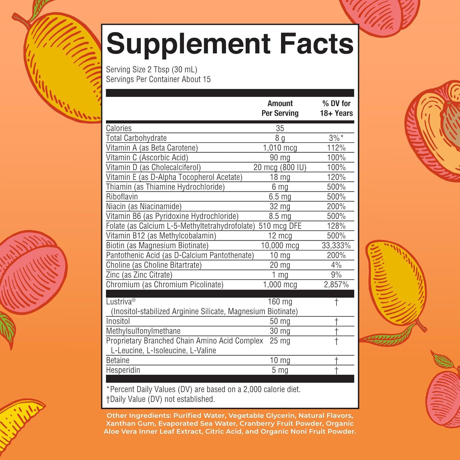 imageMaryRuths Liquid Morning Multivitamin Hair Growth Peach Mango 15oz ampamp Nighttime Multimineral Coconut 15oz  Clean Label Project Verified  Vegan NonGMO  Beauty Bedtime Routine ampamp Wellness