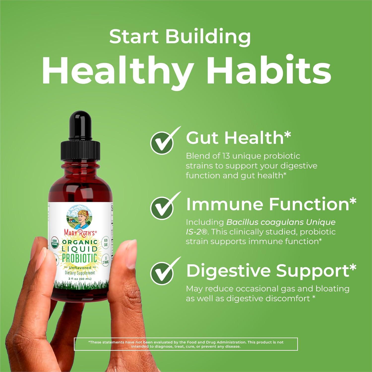 imageMaryRuths Morning Multivitamin Hair Growth Peach Mango 15oz Nighttime Multimineral Coconut 15oz ampamp Probiotic Drops 2oz  Vegan Vitamins for Beauty Bedtime ampamp Wellness  NonGMO