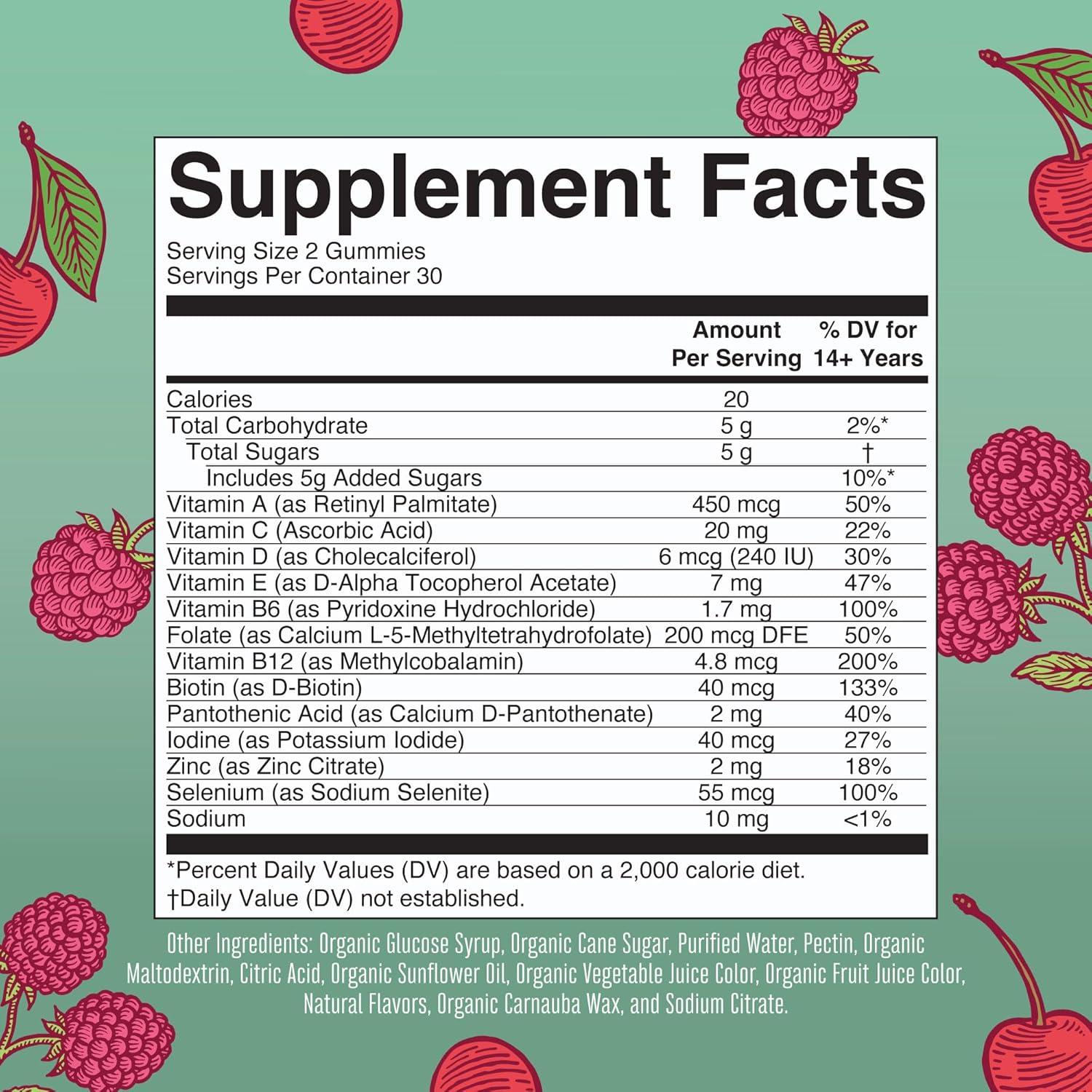 imageMaryRuths Multivitamin Gummies for Women Cherry ampamp Raspberry ampamp Iron Liquid Supplement Berry  Clean Label Project Verified  USDA Organic Vegan NonGMO  Beauty Immunity ampamp Overall Health