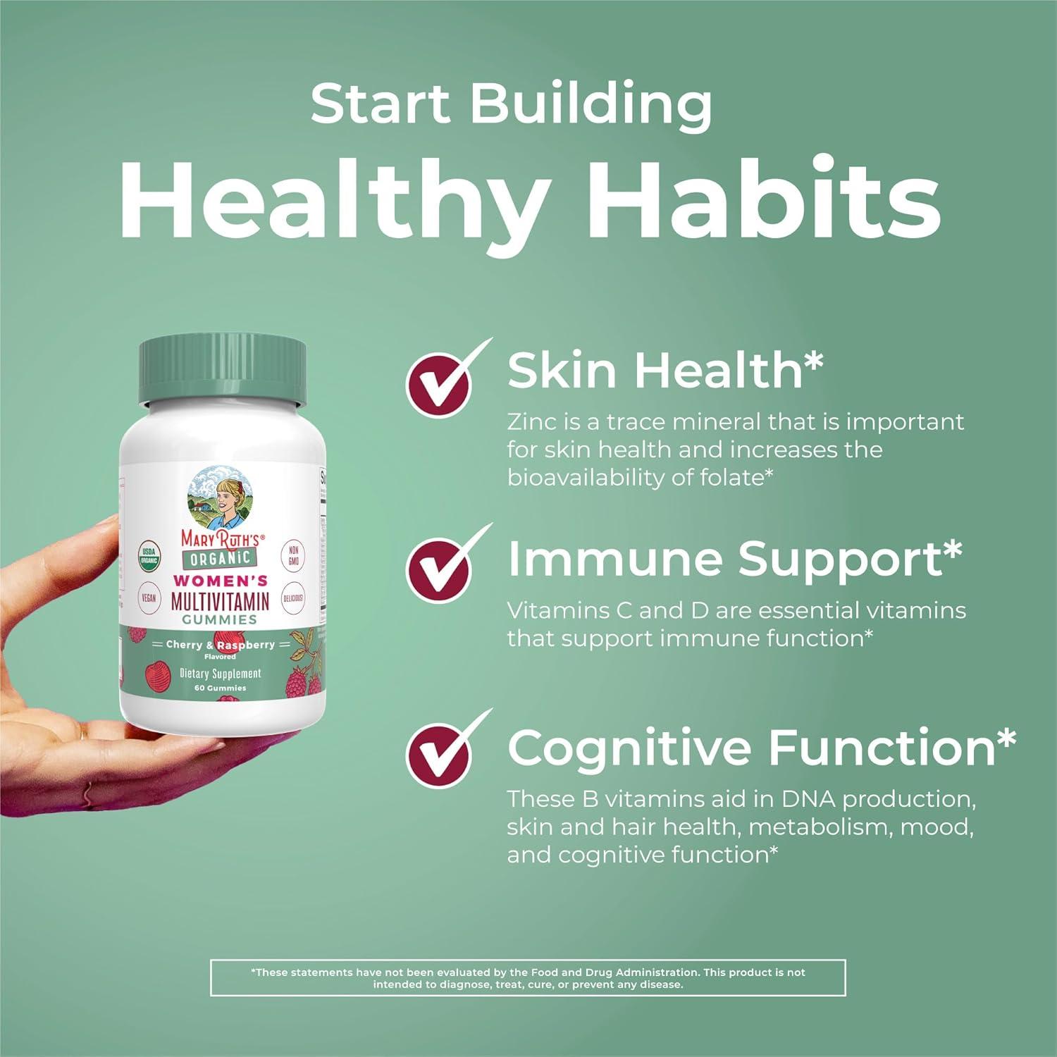 imageMaryRuths Multivitamin Gummies for Women Cherry ampamp Raspberry ampamp Liquid Nighttime Multimineral Coconut 32oz  Clean Label Project Verified  Vegan  Beauty Bedtime Routine ampamp Overall Health