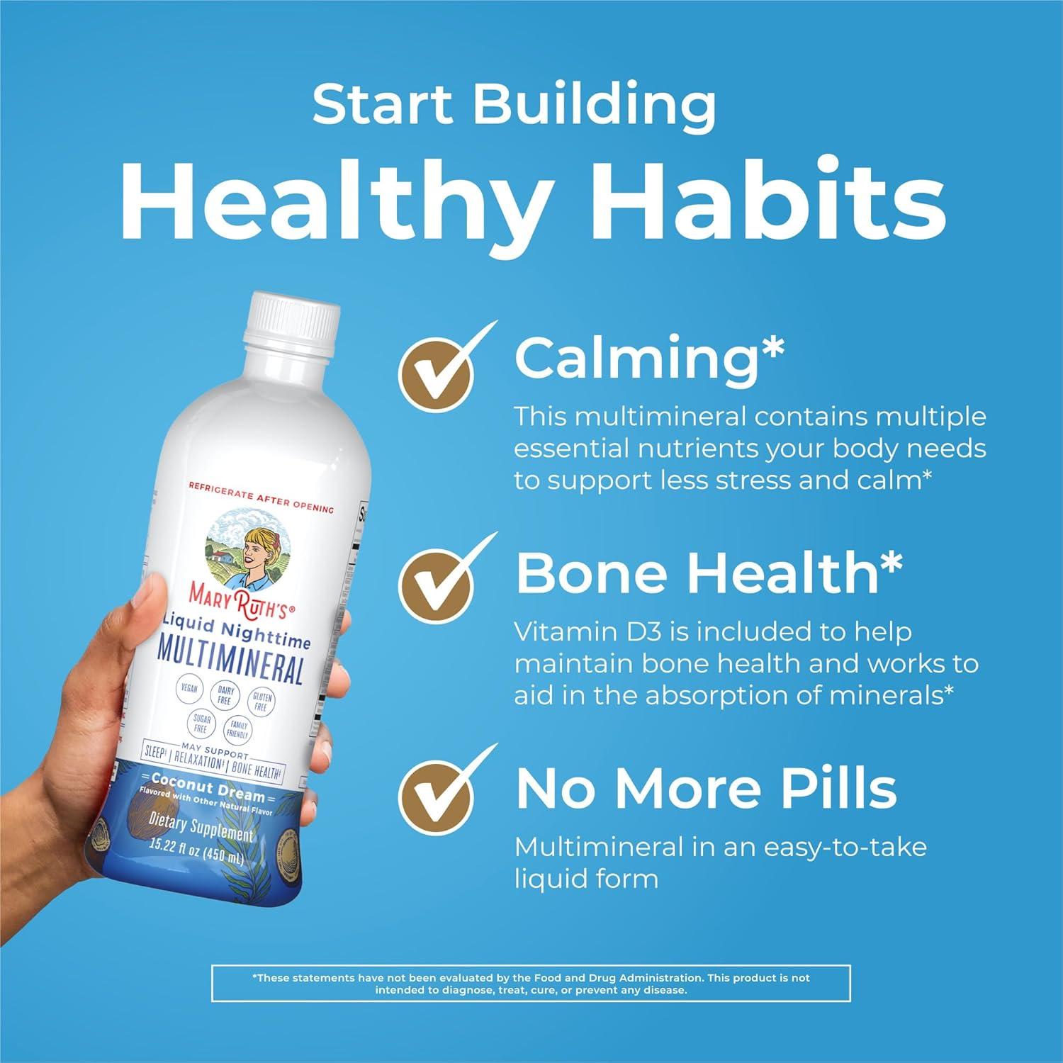 imageMaryRuths Multivitamin Gummies for Women Strawberry ampamp Liquid Nighttime Multimineral Coconut 1522oz  Clean Label Project Verified  USDA Organic ampamp Vegan  Beauty Sleep ampamp Overall Health