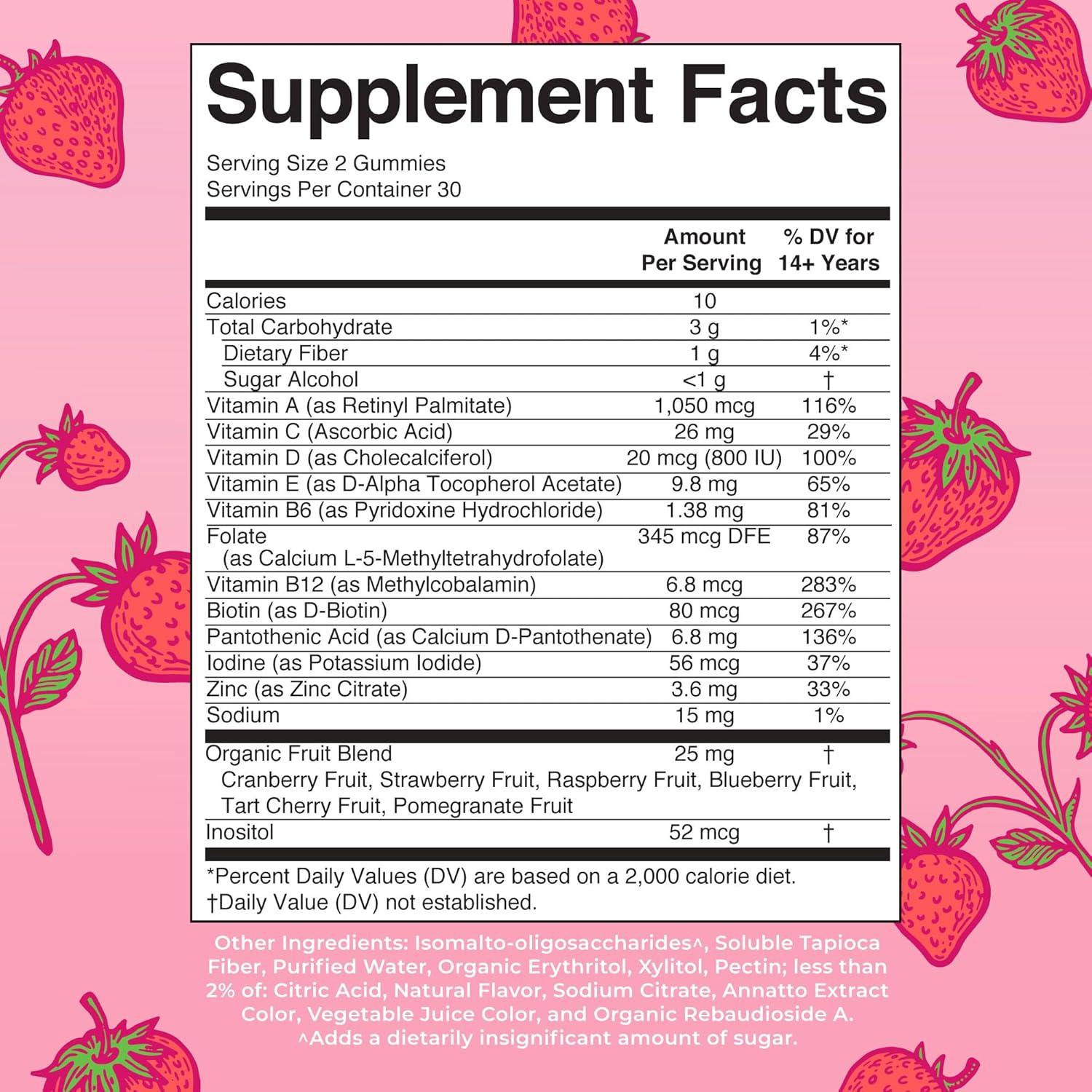 imageMaryRuths Multivitamin Gummies for Women Strawberry ampamp Liquid Nighttime Multimineral Coconut 32oz  Clean Label Project Verified  Vegan  Beauty Bedtime Routine ampamp Overall Health