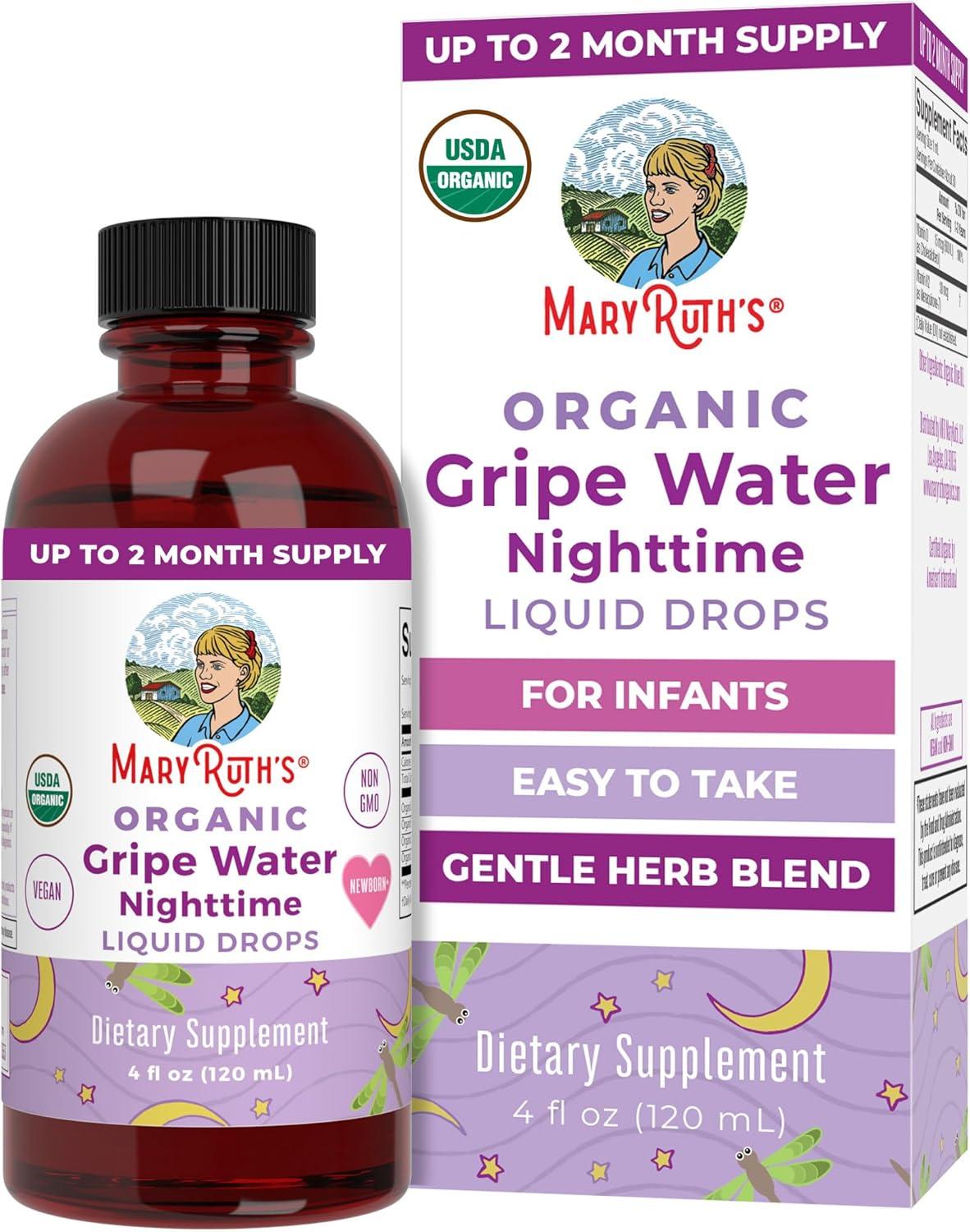 imageMaryRuths Organic Nighttime Gripe Water Drops Unflavored 4 oz ampamp Liquid Nighttime Multimineral Coconut 32 oz Bundle