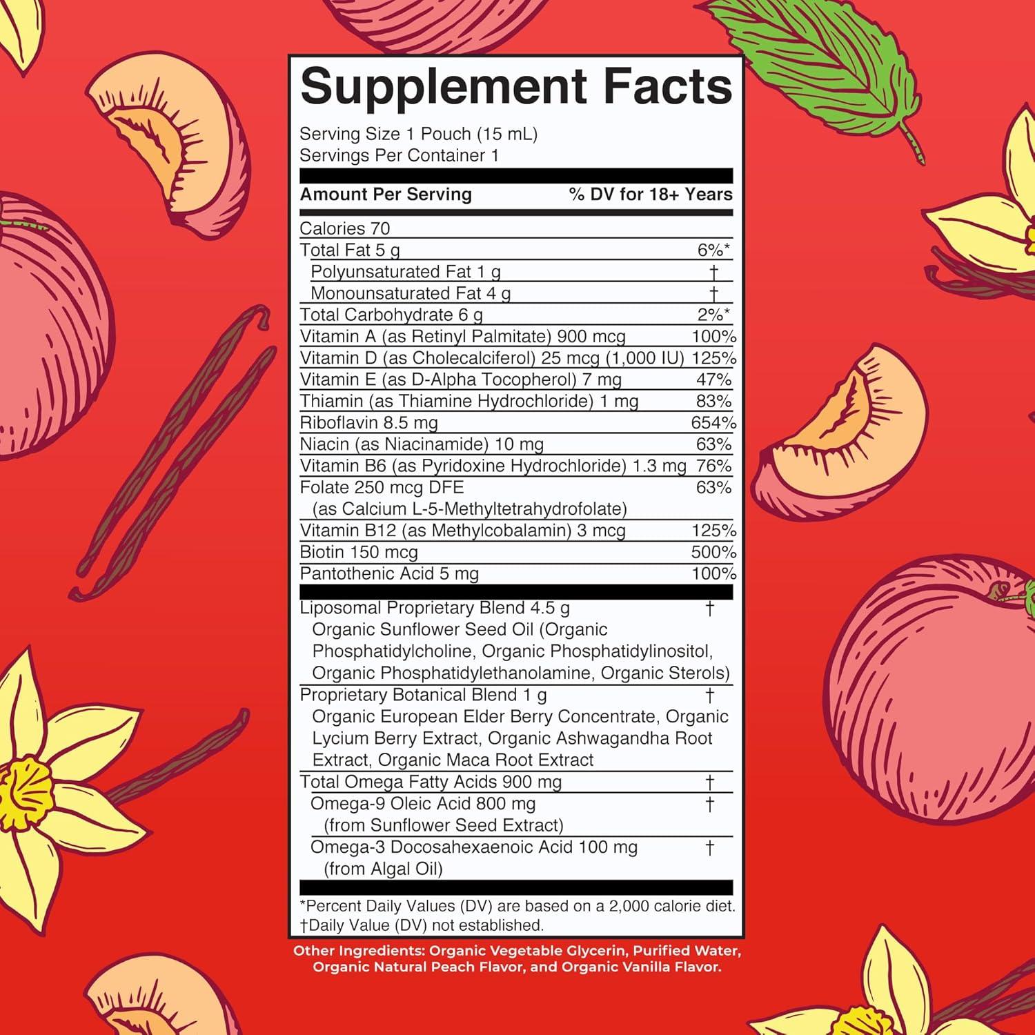 imageMaryRuth Organics Multivitamin for Men  USDA Organic  Sugar Free Mens Multivitamin Liposomal  Liquid Vitamins for Men  Immune Support Supplement ampamp Overall Wellness  Vegan  1405 Fl Oz Pouches