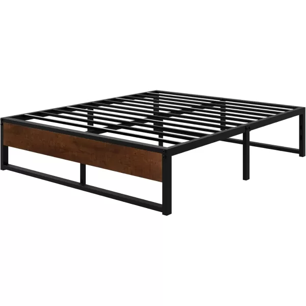 Allewie King Size 14 Inch Metal Platform Bed Frame Mattress Foundation with Metal Slats Support No Box Spring Needed Easy Assembly BlackQueen