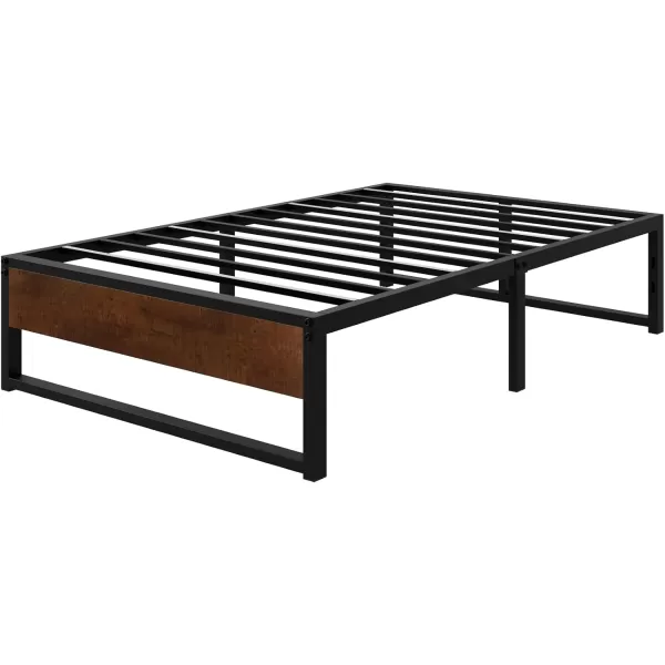 Allewie King Size 14 Inch Metal Platform Bed Frame Mattress Foundation with Metal Slats Support No Box Spring Needed Easy Assembly BlackTwin