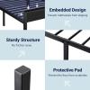 imageAllewie Twin Size Platform Bed Frame with Wooden Headboard and Footboard Heavy Duty Metal Slats Support No Box Spring Needed UnderBed Storage Noise Free Easy Assembly Black OakBlack Oak