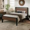 imageAllewie Twin Size Platform Bed Frame with Wooden Headboard and Footboard Heavy Duty Metal Slats Support No Box Spring Needed UnderBed Storage Noise Free Easy Assembly Black OakWalnut