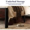 imageAllewie Twin Size Platform Bed Frame with Wooden Headboard and Footboard Heavy Duty Metal Slats Support No Box Spring Needed UnderBed Storage Noise Free Easy Assembly Black OakMahogany