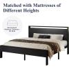 imageAllewie Twin Size Platform Bed Frame with Wooden Headboard and Footboard Heavy Duty Metal Slats Support No Box Spring Needed UnderBed Storage Noise Free Easy Assembly Black OakBlack Oak