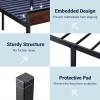 imageAllewie Twin Size Platform Bed Frame with Wooden Headboard and Footboard Heavy Duty Metal Slats Support No Box Spring Needed UnderBed Storage Noise Free Easy Assembly Black OakMahogany