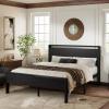 imageAllewie Twin Size Platform Bed Frame with Wooden Headboard and Footboard Heavy Duty Metal Slats Support No Box Spring Needed UnderBed Storage Noise Free Easy Assembly Black OakBlack Oak