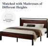 imageAllewie Twin Size Platform Bed Frame with Wooden Headboard and Footboard Heavy Duty Metal Slats Support No Box Spring Needed UnderBed Storage Noise Free Easy Assembly Black OakMahogany