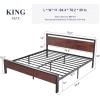 imageAllewie Twin Size Platform Bed Frame with Wooden Headboard and Footboard Heavy Duty Metal Slats Support No Box Spring Needed UnderBed Storage Noise Free Easy Assembly Black OakMahogany