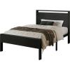 imageAllewie Twin Size Platform Bed Frame with Wooden Headboard and Footboard Heavy Duty Metal Slats Support No Box Spring Needed UnderBed Storage Noise Free Easy Assembly Black OakBlack Oak