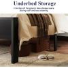 imageAllewie Twin Size Platform Bed Frame with Wooden Headboard and Footboard Heavy Duty Metal Slats Support No Box Spring Needed UnderBed Storage Noise Free Easy Assembly Black OakBlack Oak