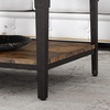 image:imageAllewie 443 Industrial Coffee Table with 2Tier Storage Shelf for Living Room Wood Look Accent Furniture with Rivet Design Easy Assembly Rustic Brown