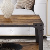 image:imageAllewie 443 Industrial Coffee Table with 2Tier Storage Shelf for Living Room Wood Look Accent Furniture with Rivet Design Easy Assembly Rustic Brown