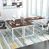 image:imageAllewie 45 Computer Desk Modern Writing Gaming Desk for Home Office Small Wood Table Top Workstation Sturdy Metal Frame Rustic Simple Industrial Design Easy Assembly Walnut