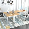 image:imageAllewie 45 Computer Desk Modern Writing Gaming Desk for Home Office Small Wood Table Top Workstation Sturdy Metal Frame Rustic Simple Industrial Design Easy Assembly Maple