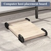 image:imageAllewie L Shaped Desk 585 Modern Computer Gaming Desk Home Office Corner Desk with Large Workstation Storage Shelves and CPU Stand Oak