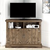 image:imageAllewie Modern Farmhouse Wood Corner TV Stand for TVs up to 50 Inches 44 Entertainment Center with Adjustable Open Storage Shelves Buffet Cabinet for Living Room and Bedroom Rustic Oak