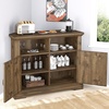 image:imageAllewie Modern Farmhouse Wood Corner TV Stand for TVs up to 50 Inches 44 Entertainment Center with Adjustable Open Storage Shelves Buffet Cabinet for Living Room and Bedroom Rustic Oak