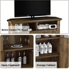 image:imageAllewie Modern Farmhouse Wood Corner TV Stand for TVs up to 50 Inches 44 Entertainment Center with Adjustable Open Storage Shelves Buffet Cabinet for Living Room and Bedroom Rustic Oak
